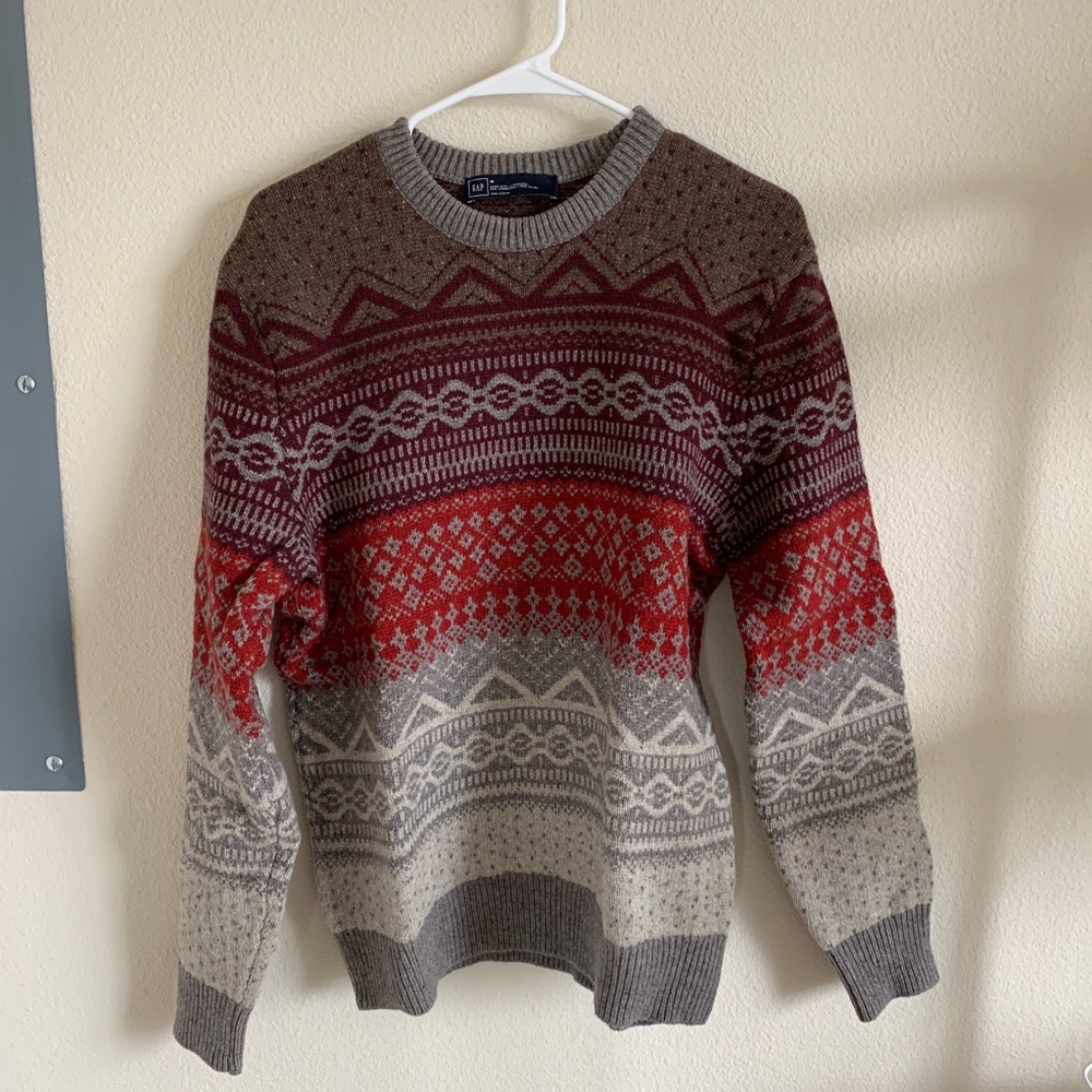 Gap Wool Sweater Winter Pattern - image 1